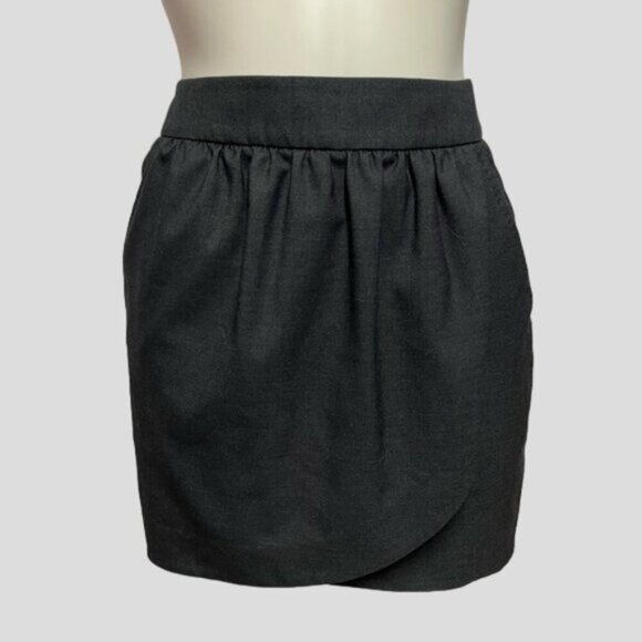 Aritzia Talula Charcoal Grey Tulip Mini Skirt - Picture 1 of 10